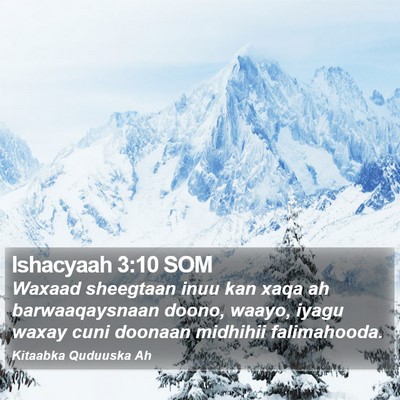 Ishacyaah 3:10 SOM Bible Verse Image