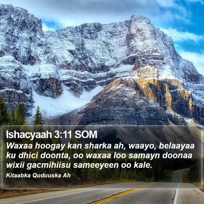 Ishacyaah 3:11 SOM Bible Verse Image