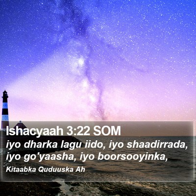 Ishacyaah 3:22 SOM Bible Verse Image