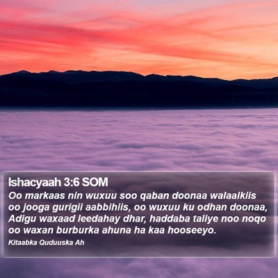 Ishacyaah 3:6 SOM Bible Verse Image