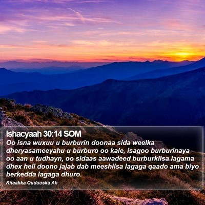 Ishacyaah 30:14 SOM Bible Verse Image