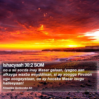 Ishacyaah 30:2 SOM Bible Verse Image