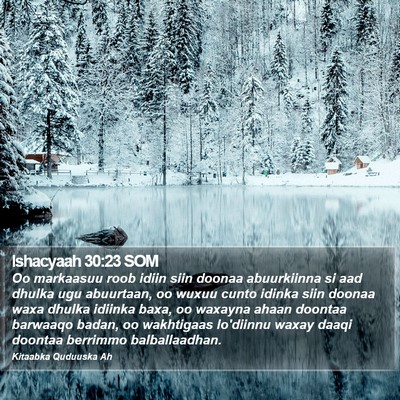 Ishacyaah 30:23 SOM Bible Verse Image