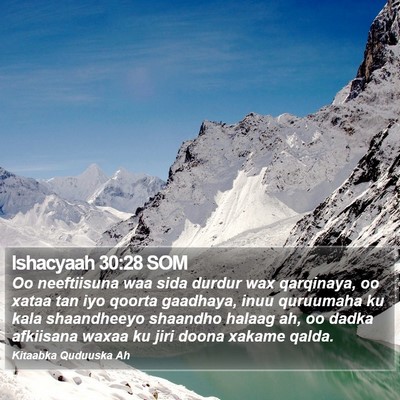 Ishacyaah 30:28 SOM Bible Verse Image