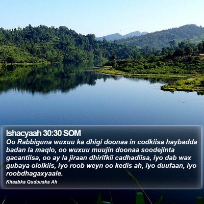 Ishacyaah 30:30 SOM Bible Verse Image