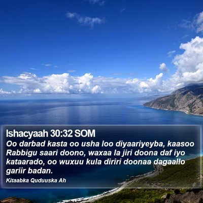 Ishacyaah 30:32 SOM Bible Verse Image