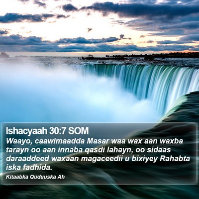 Ishacyaah 30:7 SOM Bible Verse Image