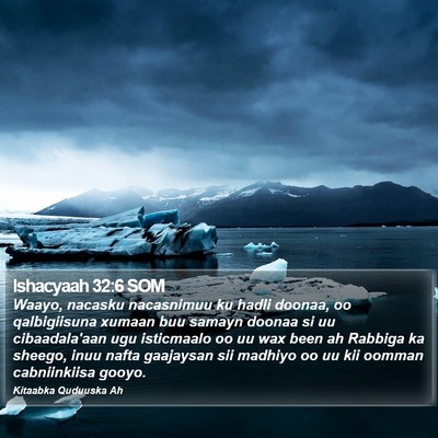 Ishacyaah 32:6 SOM Bible Verse Image