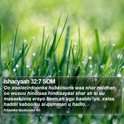 Ishacyaah 32:7 SOM Bible Verse Image