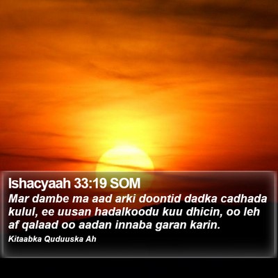 Ishacyaah 33:19 SOM Bible Verse Image
