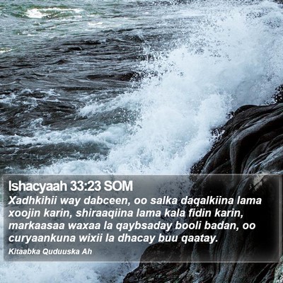 Ishacyaah 33:23 SOM Bible Verse Image