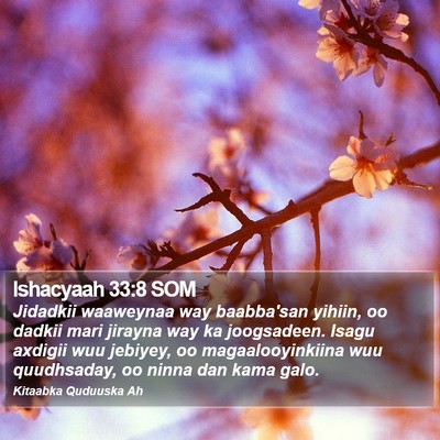 Ishacyaah 33:8 SOM Bible Verse Image