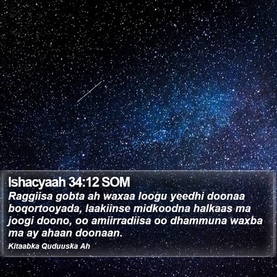 Ishacyaah 34:12 SOM Bible Verse Image