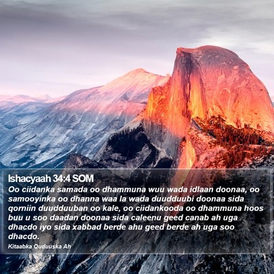 Ishacyaah 34:4 SOM Bible Verse Image