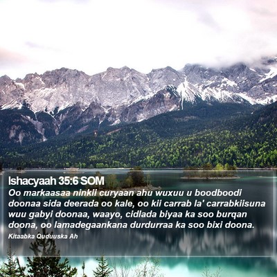 Ishacyaah 35:6 SOM Bible Verse Image