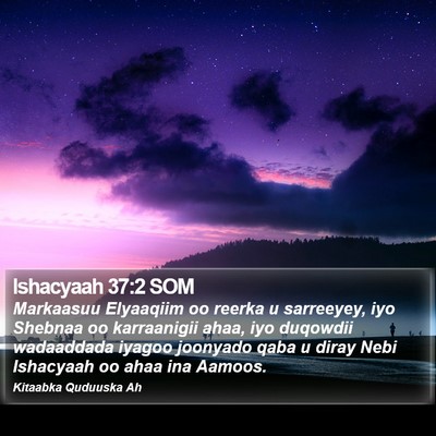 Ishacyaah 37:2 SOM Bible Verse Image