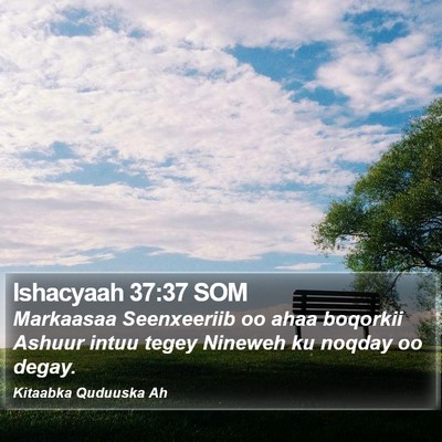 Ishacyaah 37:37 SOM Bible Verse Image