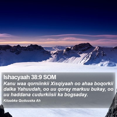 Ishacyaah 38:9 SOM Bible Verse Image