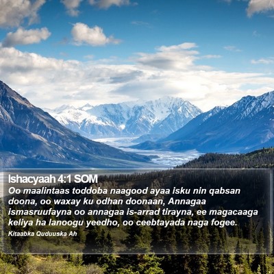 Ishacyaah 4:1 SOM Bible Verse Image