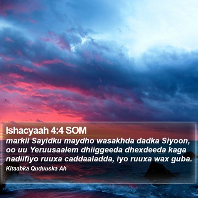Ishacyaah 4:4 SOM Bible Verse Image