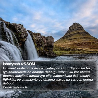 Ishacyaah 4:5 SOM Bible Verse Image
