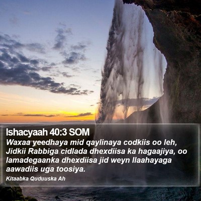 Ishacyaah 40:3 SOM Bible Verse Image