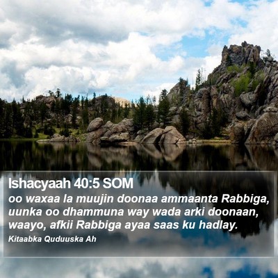 Ishacyaah 40:5 SOM Bible Verse Image