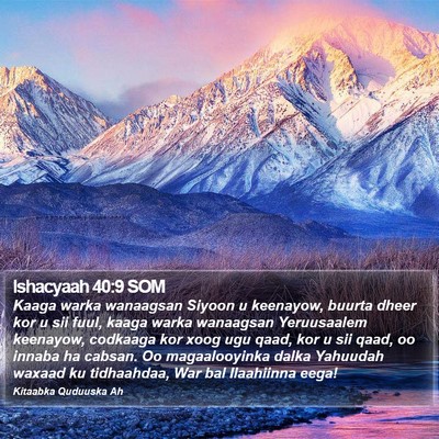 Ishacyaah 40:9 SOM Bible Verse Image