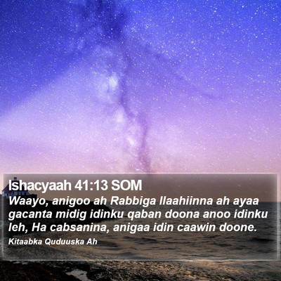 Ishacyaah 41:13 SOM Bible Verse Image