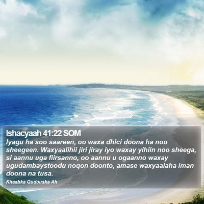 Ishacyaah 41:22 SOM Bible Verse Image