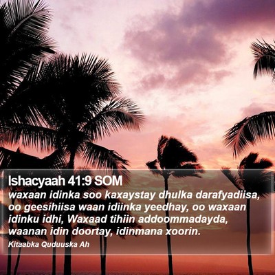 Ishacyaah 41:9 SOM Bible Verse Image
