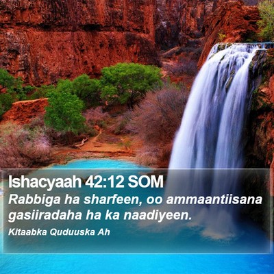 Ishacyaah 42:12 SOM Bible Verse Image