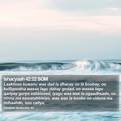 Ishacyaah 42:22 SOM Bible Verse Image