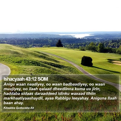 Ishacyaah 43:12 SOM Bible Verse Image