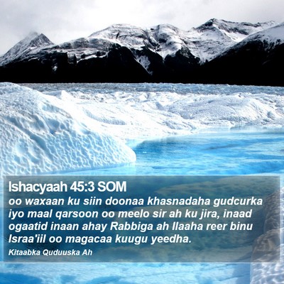 Ishacyaah 45:3 SOM Bible Verse Image