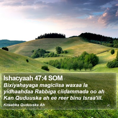 Ishacyaah 47:4 SOM Bible Verse Image