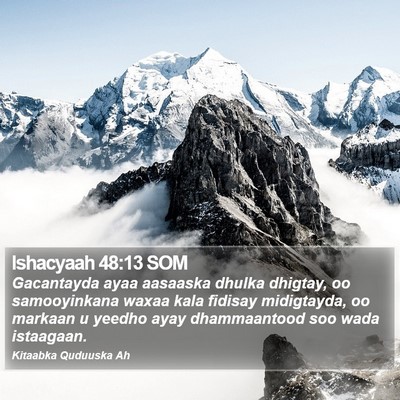Ishacyaah 48:13 SOM Bible Verse Image