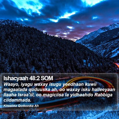 Ishacyaah 48:2 SOM Bible Verse Image