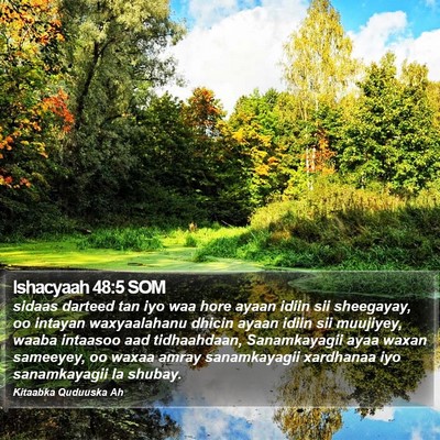 Ishacyaah 48:5 SOM Bible Verse Image