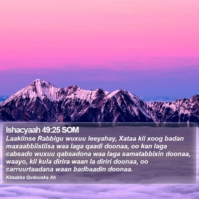 Ishacyaah 49:25 SOM Bible Verse Image