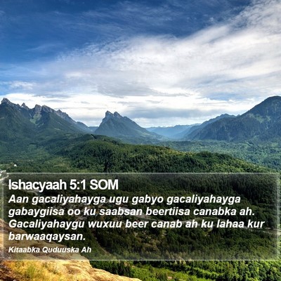 Ishacyaah 5:1 SOM Bible Verse Image