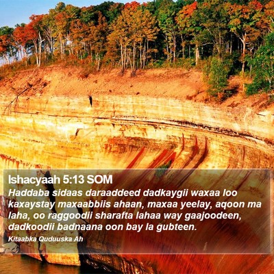 Ishacyaah 5:13 SOM Bible Verse Image