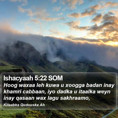 Ishacyaah 5:22 SOM Bible Verse Image