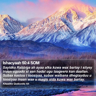 Ishacyaah 50:4 SOM Bible Verse Image
