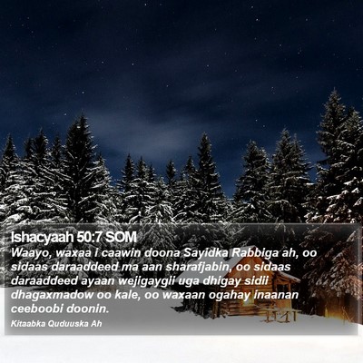 Ishacyaah 50:7 SOM Bible Verse Image