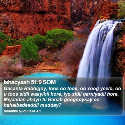 Ishacyaah 51:9 SOM Bible Verse Image