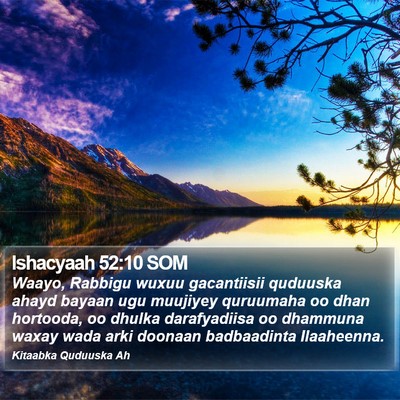Ishacyaah 52:10 SOM Bible Verse Image