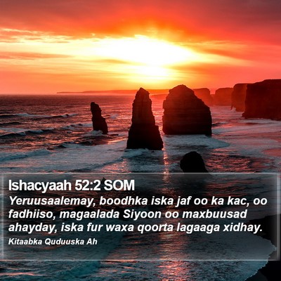 Ishacyaah 52:2 SOM Bible Verse Image