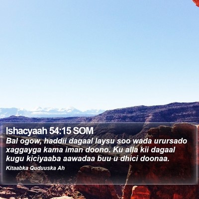 Ishacyaah 54:15 SOM Bible Verse Image