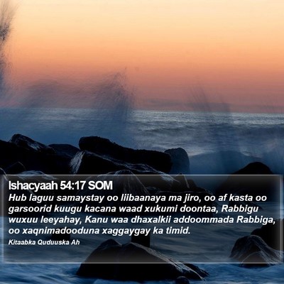 Ishacyaah 54:17 SOM Bible Verse Image